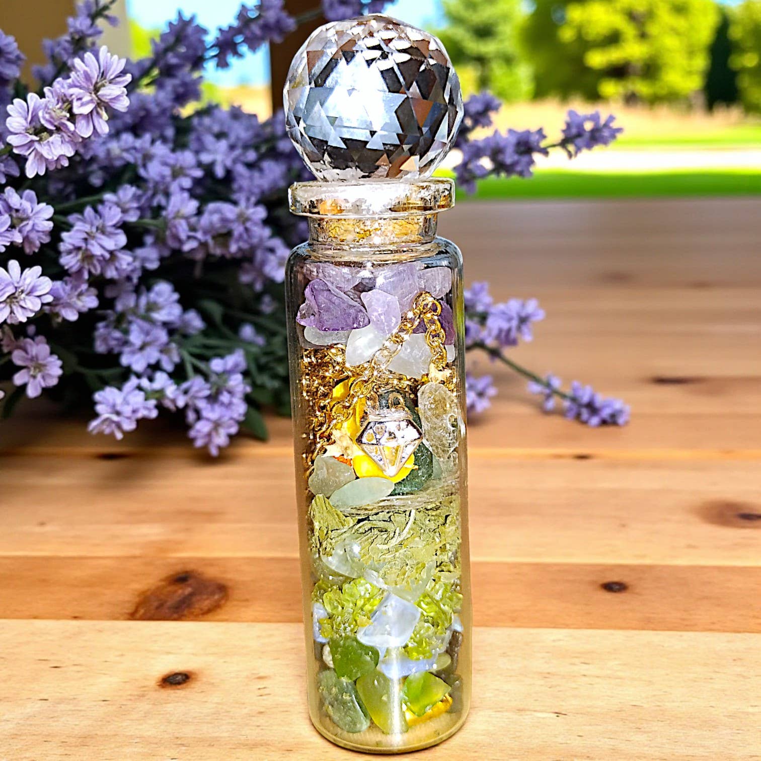 Funky Aura Boutique - Wholesale Meditation Supplies - Prosperity Intention Jar - Crystals and Botanicals1