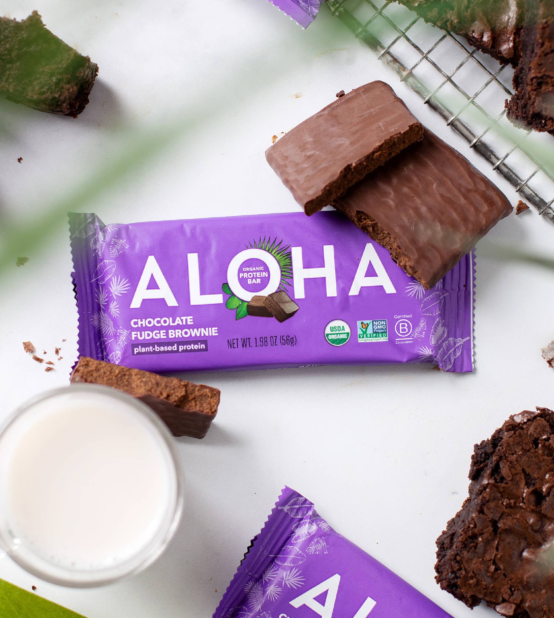 Aloha - Wholesale Snack Bar - Chocolate Fudge Brownie Protein Bar1
