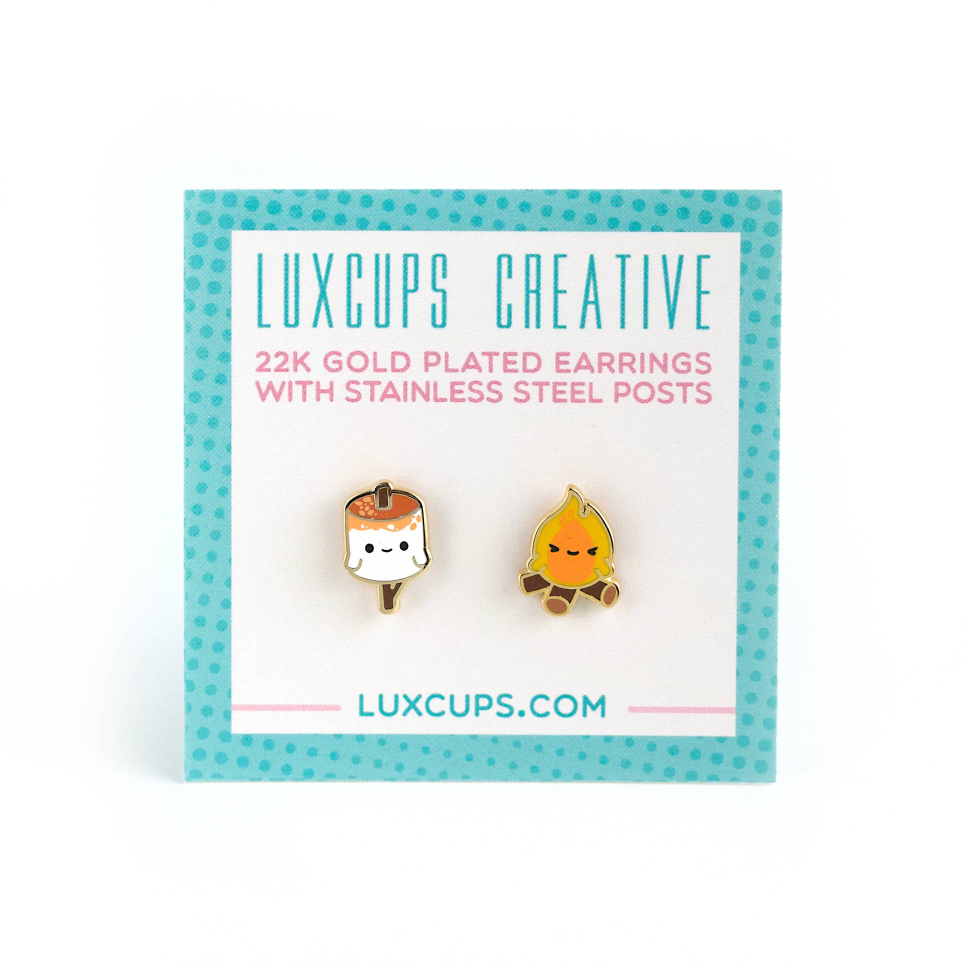 LuxCups Creative - Wholesale Stud/Post Earrings - Campfire Cuties Earrings1