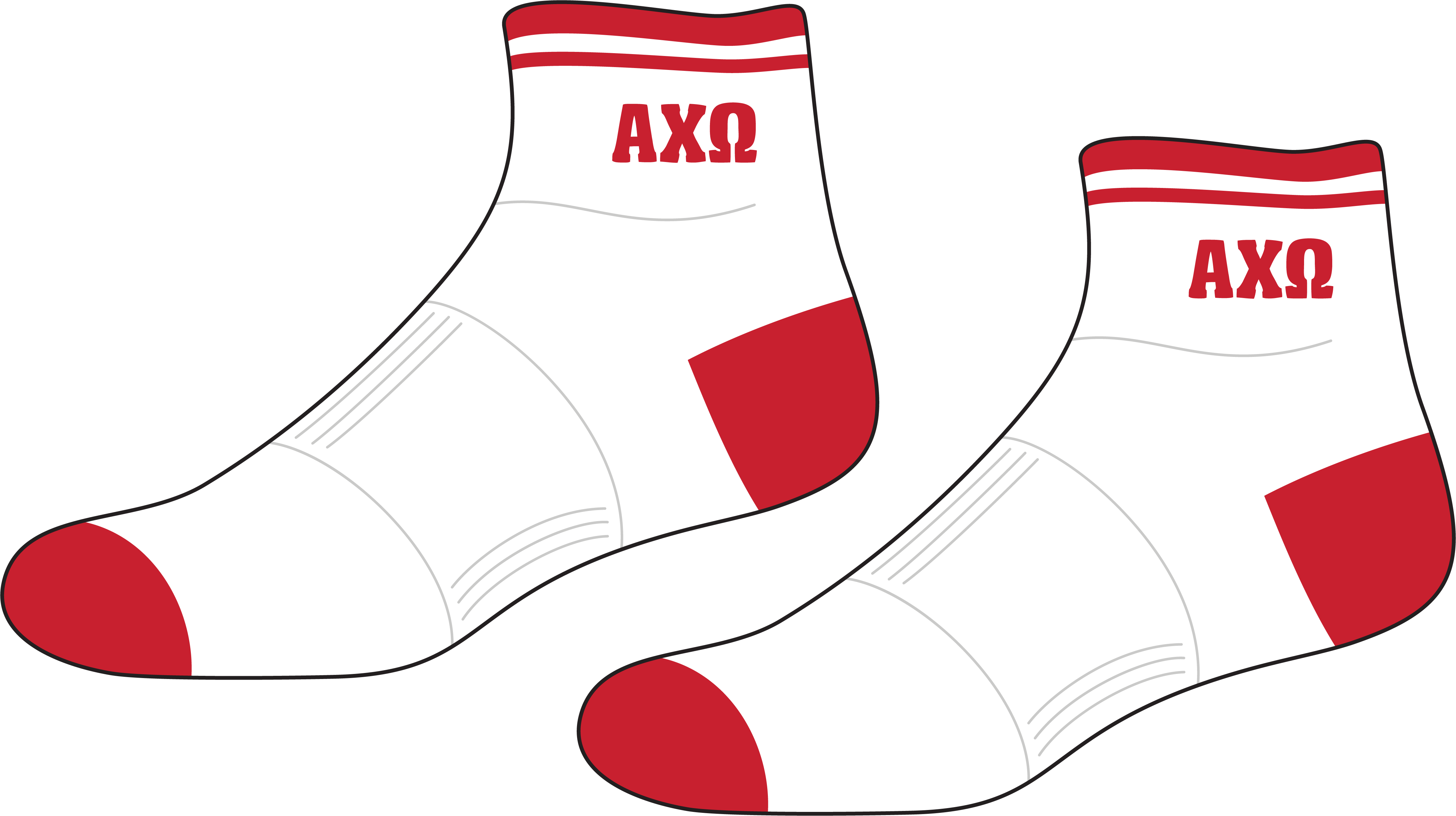 Swag - Wholesale Socks - Unisex - Alpha Chi Omega Quarter Socks0