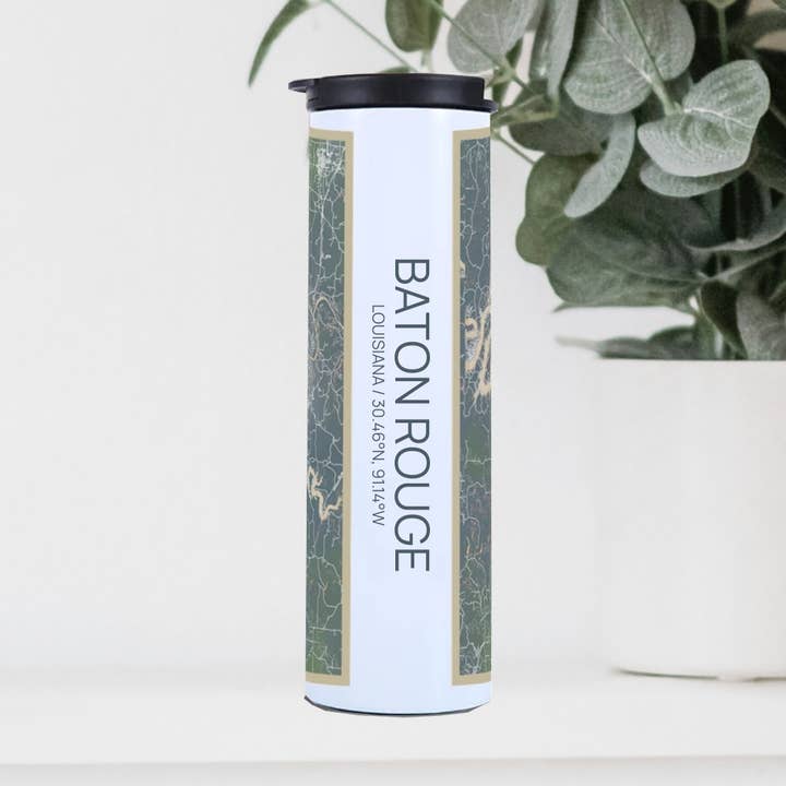 Gobelet avec carte de Baton Rouge LA dans l'après-midi pour la vente par JACE.design