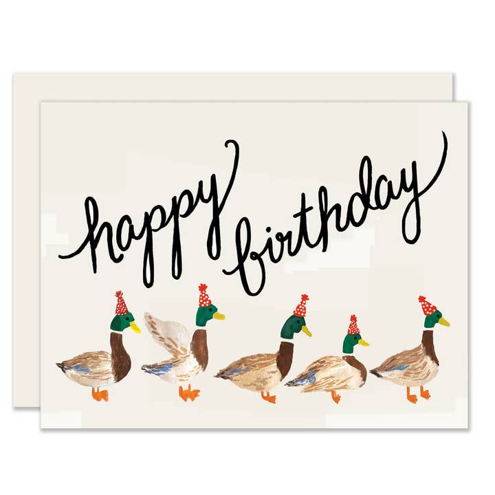 Duck Parade | Happy Birthday Card for wholesale by Slightly Stationery