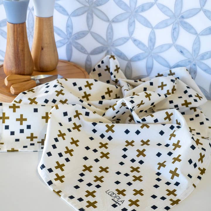Loopla - Wholesale Tea Towel - Criss Cross Cotton Crepe Tea Towel1