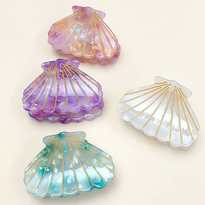 ACCITY - Wholesale Hair Clip - Women's - OCEAN SHELL SMALL HAIR CLAW CLIPS,BEACH ACCESSORIE_CWAHA0653