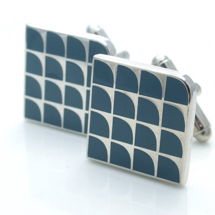 Ebb Manchetknapper Teal for engroshandel hos Kinzoku