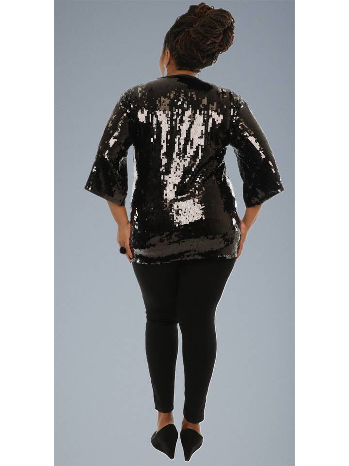 Black 22102 - Walk By Faith Sequin Jersey for wholesale on Faire2