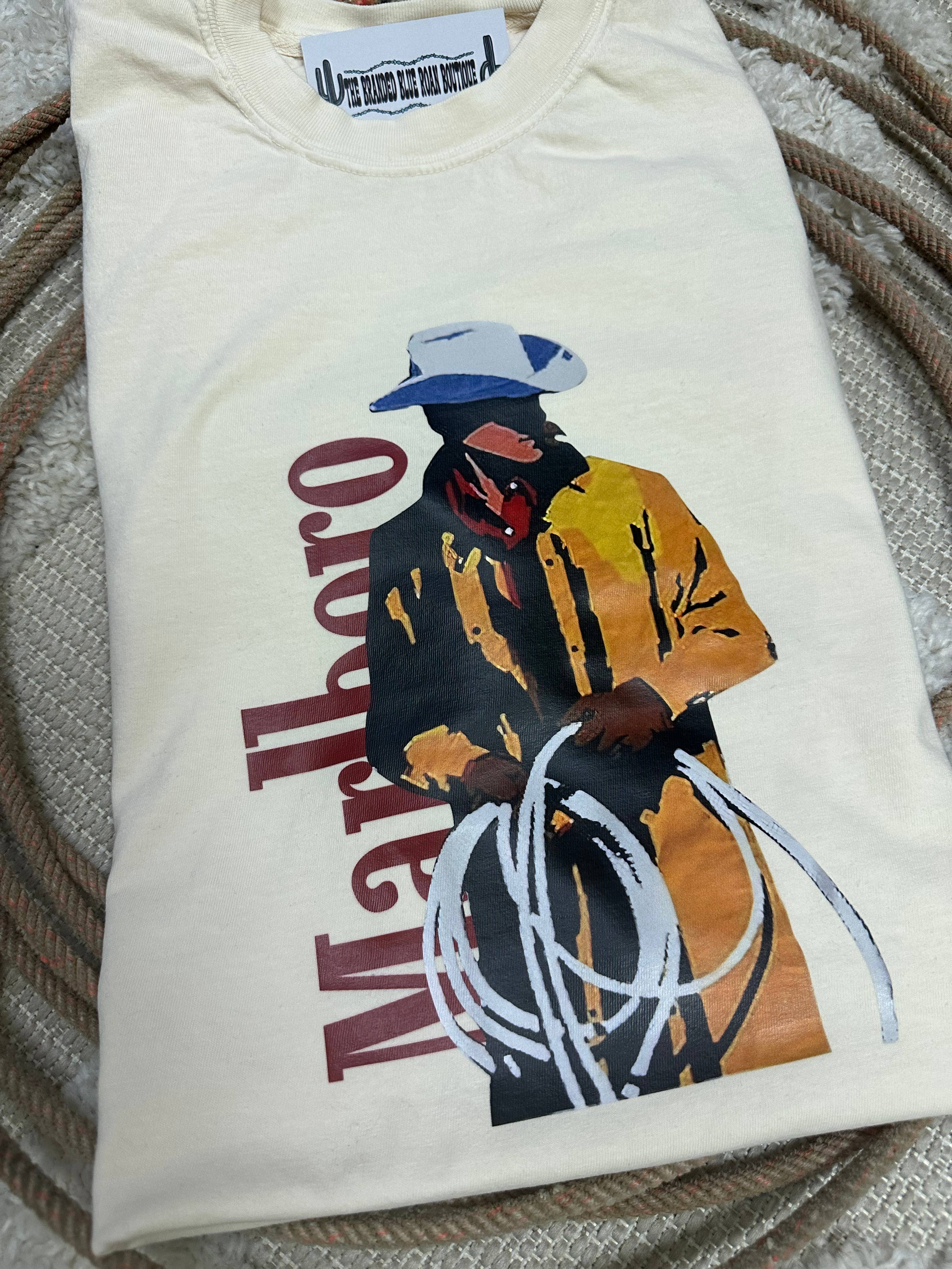 The Branded Blue Roan - Wholesale Screen Printed T-Shirt - Women's - Cigarette Cowboy Graphic4