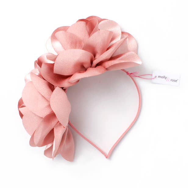 Inca UK – wholesale Fashion headband – women's – Large Pink double flower on an aliceband0