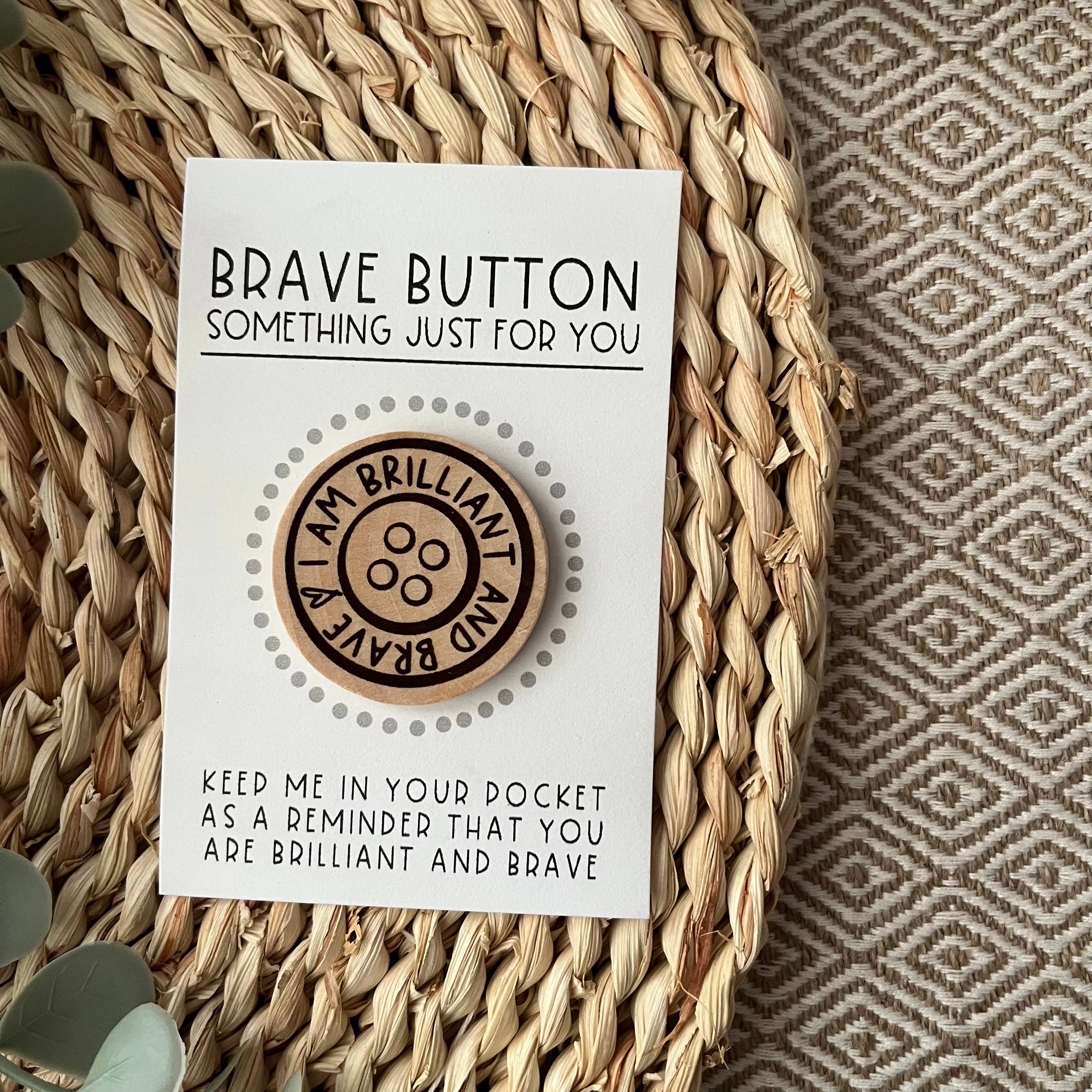 Handmade by Hammero - Wholesale Keepsake Coin/Token - Pocket Hug, Brave Button, and Smile - Wood Engraved Token7