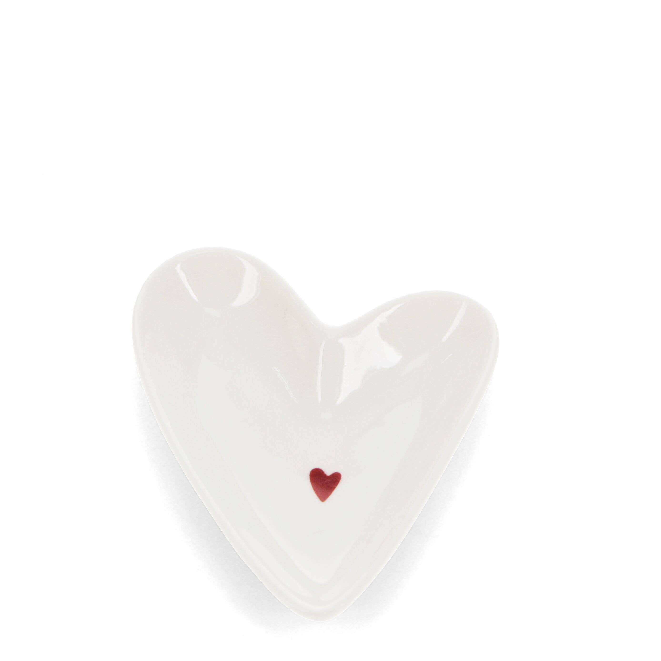 Rex B2B - UK – wholesale Decorative tray – Mini Glossy Ceramic Trinket Dish - Heart1
