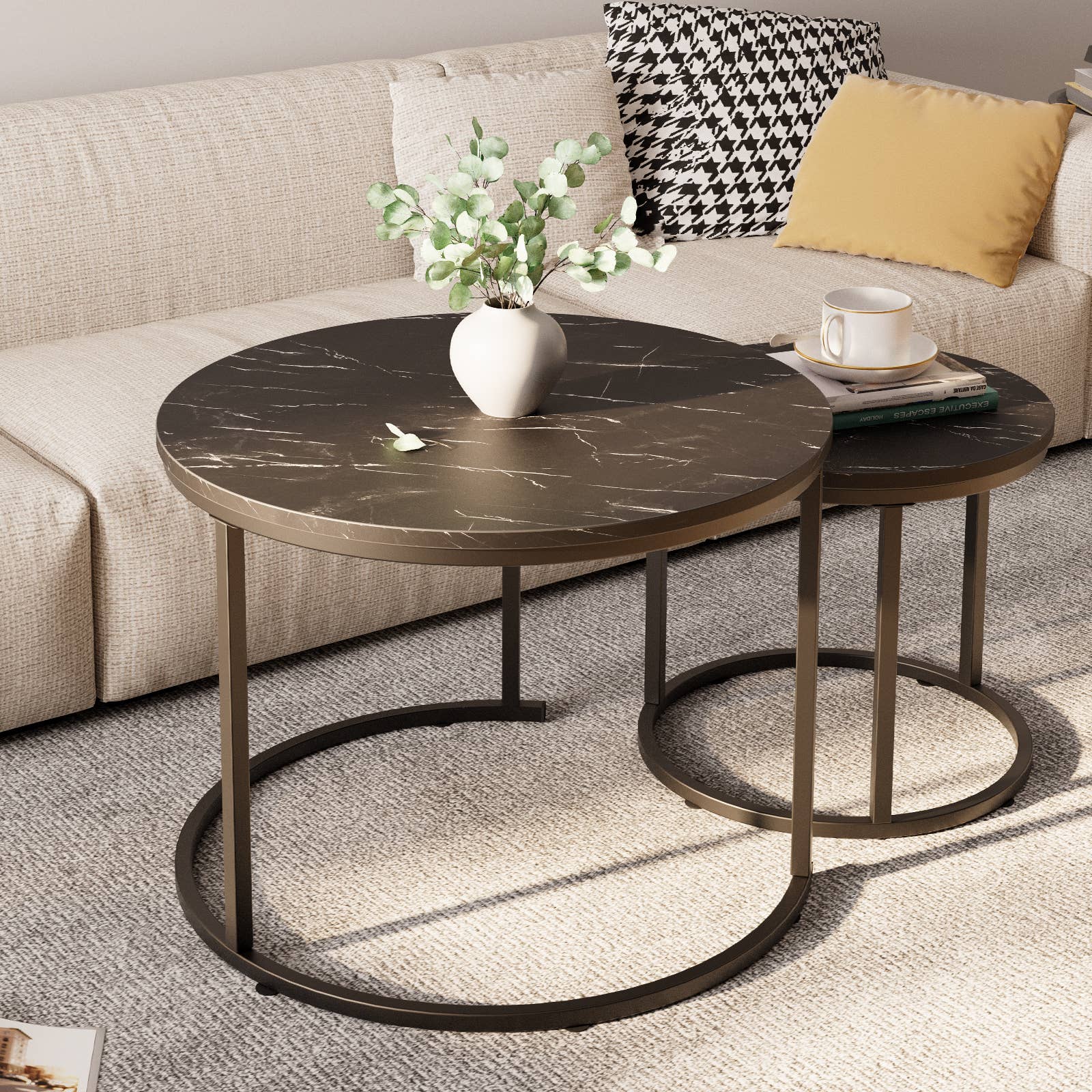 Three Star IM/EX Inc. - Wholesale Coffee Table - 31.5X17.5 & 23.5X13.5 2-PC SET OF COFFEE TABLE IN BROWN1