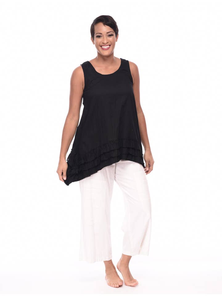 Tulip Clothing – Großhandel Tunika – Damen – CV3 Tank Lily in Schwarz*1