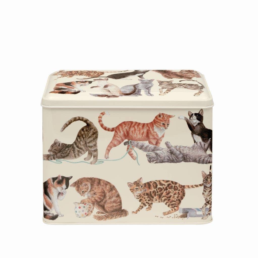 Tin Treats – wholesale Kitchen storage/organiser – Emma Bridgewater - Cats Extra Large Caddy Tin with Biscuits2