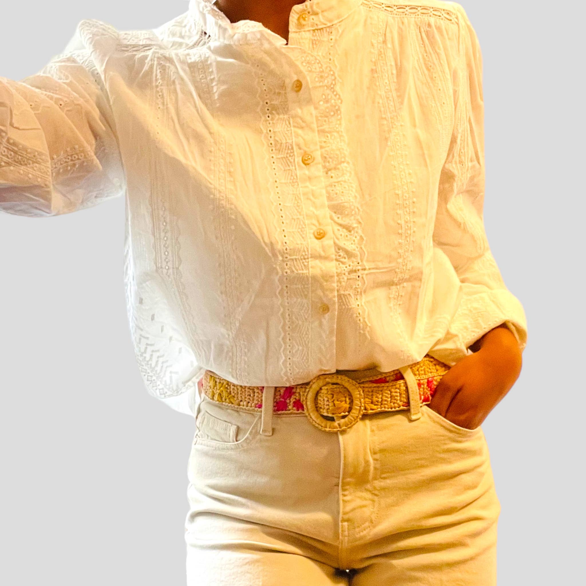 MauD Nakà - Wholesale Belt - Women's - Chloé Belt Natural Raffia Belt3