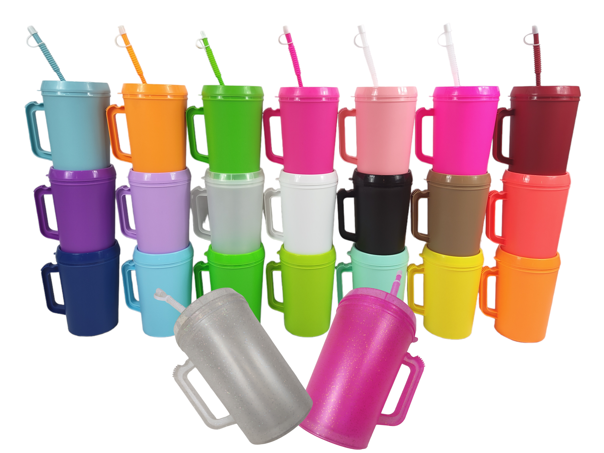 Scratch Decor - Wholesale Insulated Mug/Tumbler - Mardi Gras Cursive HIP SIPS Mega Trucker Mug 34oz1