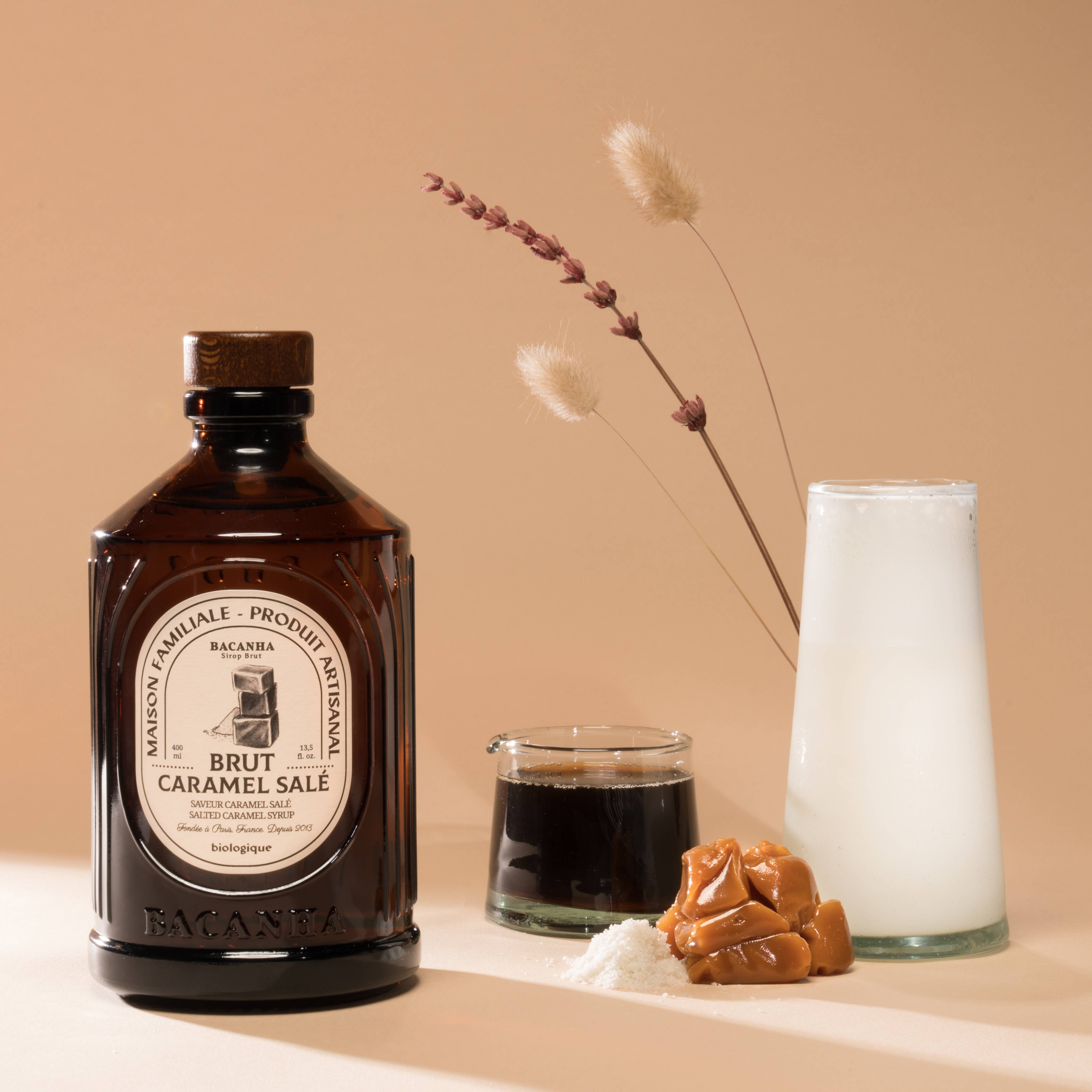 Bacanha - Wholesale Cocktail Mix/Syrup - Raw Salted Caramel Syrup - Organic - 400ml - 13,5 fl. oz.4