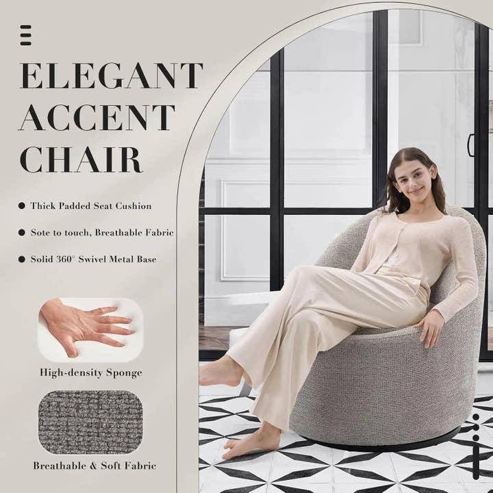 BlakOutlet - Wholesale Chair - Set of 2, 360 Degree Swivel Cuddle Barrel Chairs with Hidden Storage