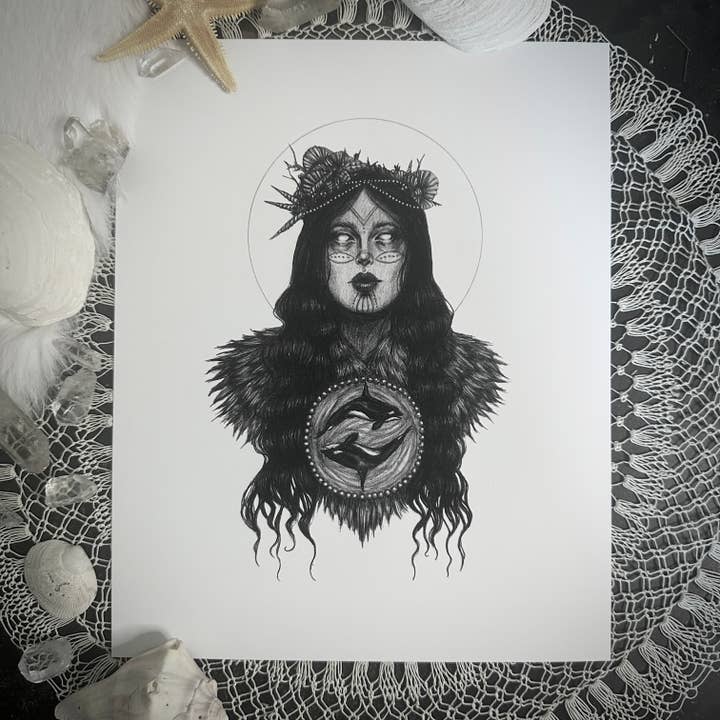 Caitlin McCarthy Art - Wholesale Art Print - Sedna Fine Art Print - Inuit Goddess of the Sea