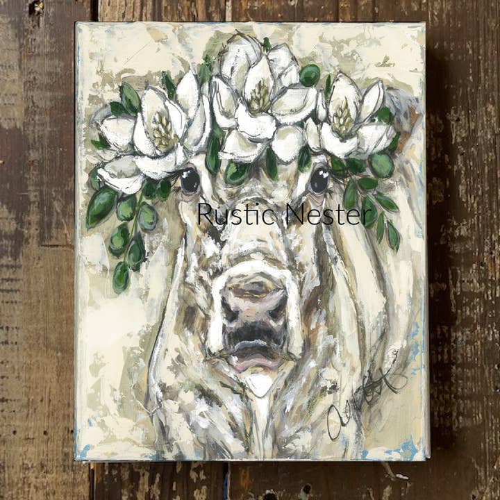 Art floral de magnolia, décoration de maison de ferme du sud, campagne pour la vente par Rustic Nester