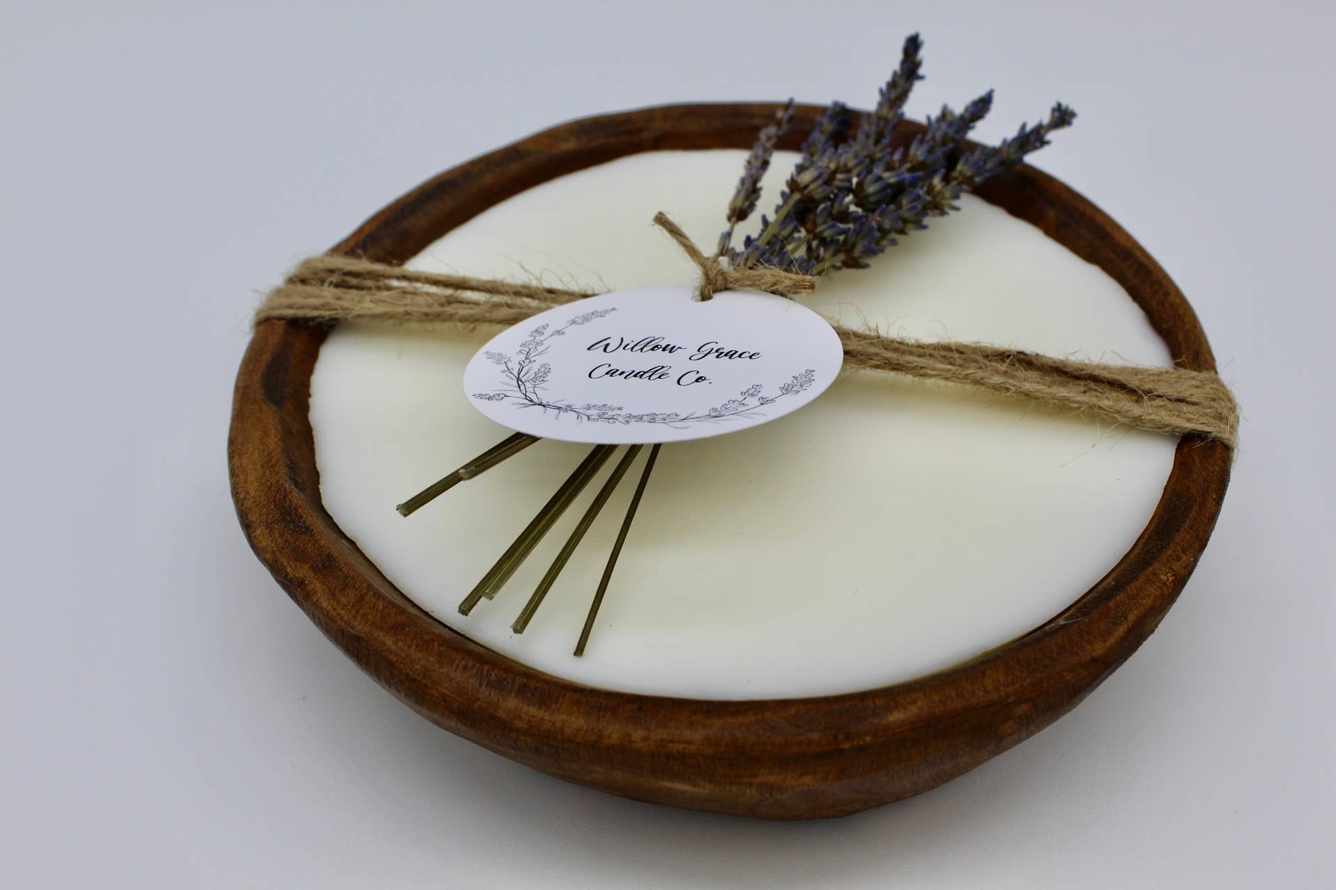 Willow Grace Candle Co - Wholesale Jar/Filled Candle - Mini Round Dough Candle1