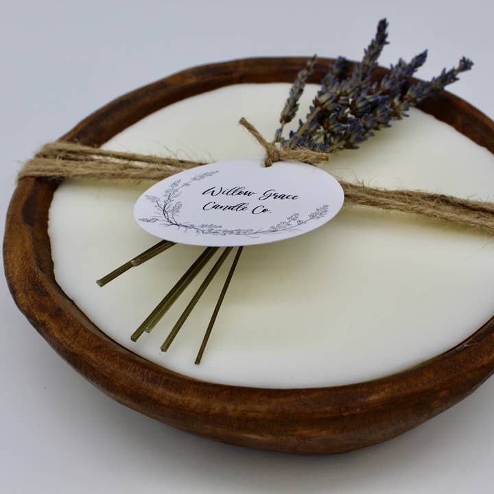 Willow Grace Candle Co - Wholesale Jar/Filled Candle - Mini Round Dough Candle1