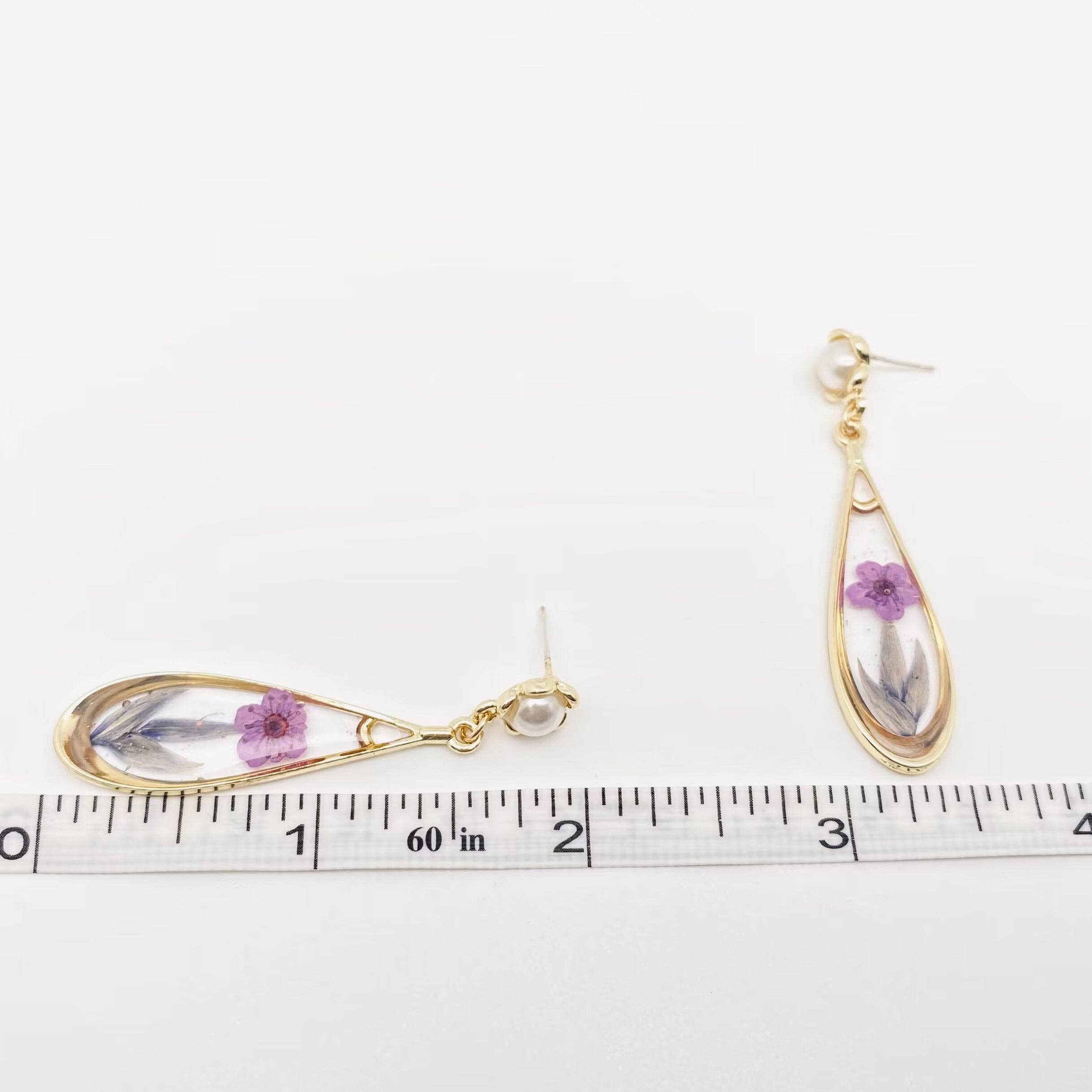 Mio Queena – wholesale Dangle earrings – Dried Flowers Daffodil Post Earrings - PDF6