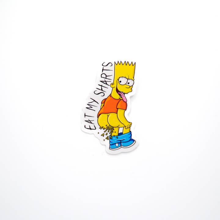 Bart Simpson Eat My Sharts sticker for wholesale by That Scumbag Jim