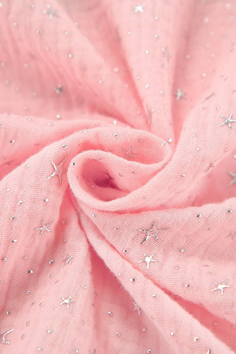 ROSE CWSPJ0393_NUISSETTE EN COTON AVEC PATCHWORK DE STRASS ET PLUMES en vente sur Faire3