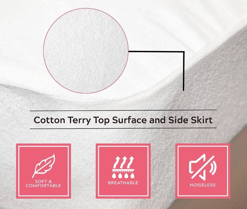 La Hammam - Wholesale Mattress Pad/Protector - 100% Cotton Hypoallergenic Waterproof Mattress Protector4