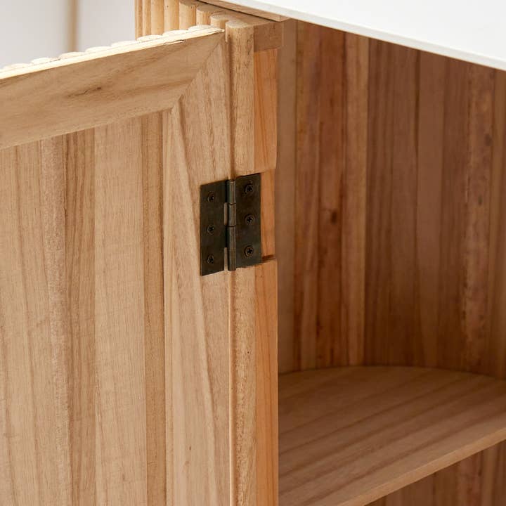 Nordlys - Wholesale Console Table - PIREUS Natural Wood and Marble Top Console10