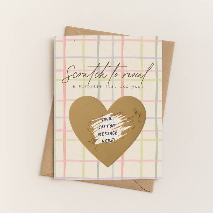 Curated for You Gifts - Wholesale Everyday greeting card - Scratch-Off Voucher Card – Customizable Gift - Stripes