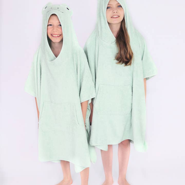 DreamBuy – Engroshandel Håndklæde poncho - Børn og baby – Frog Dyr Børn Hooded Håndklæde Poncho 100% Kæmmet Bomuld