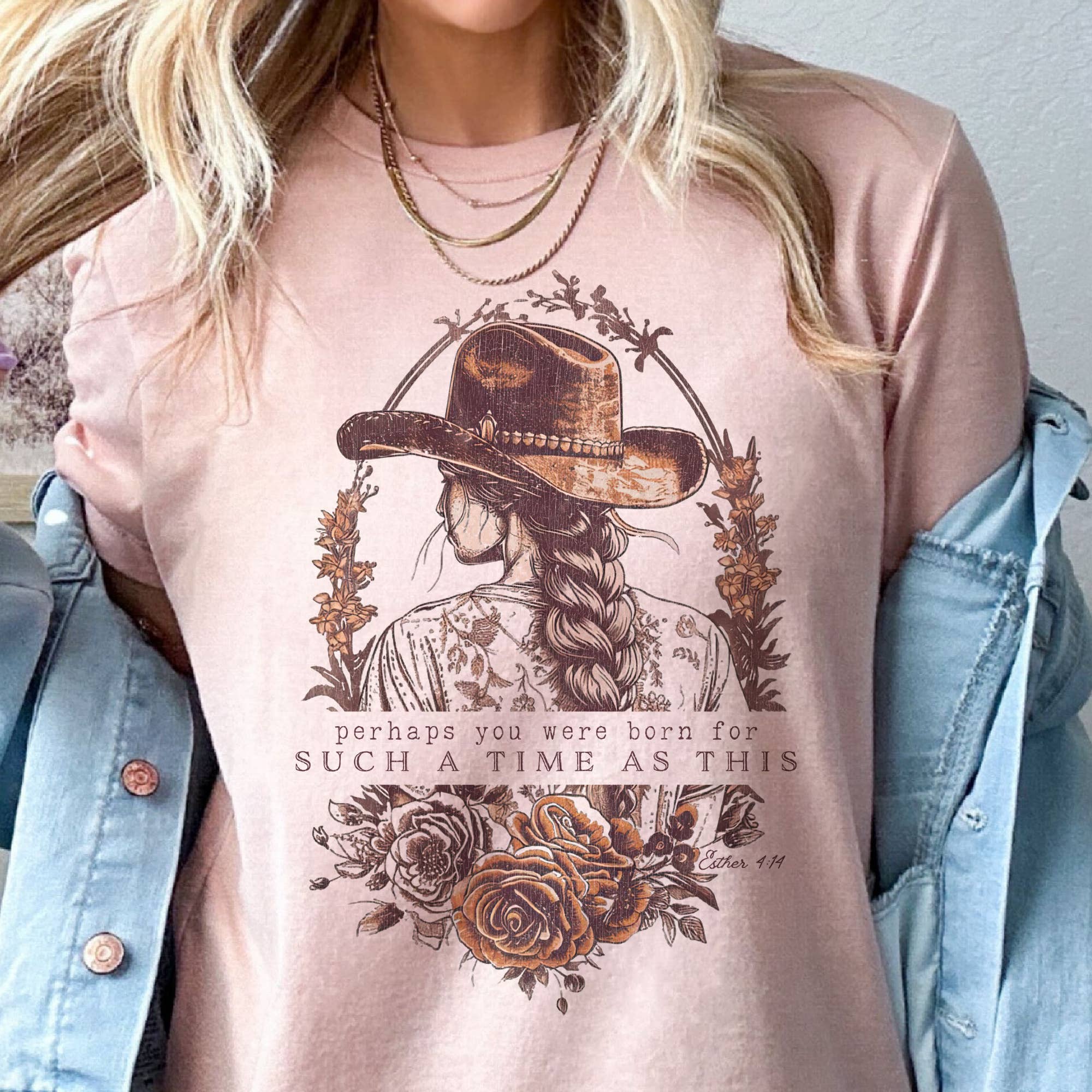 Par.tees by Party On! - Wholesale T-shirt met print - Dames - Westerse Cowgirl Bloemrijke Inspirerende Country Graphic T-shirt1