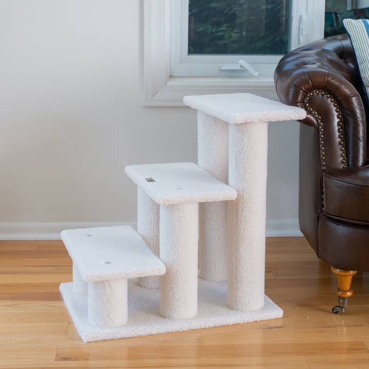 Armarkat - Wholesale Pet Scratcher - Cat - Real Wood 3 Step Cat Step Stairs Ramp, 25" Dogs Climber1