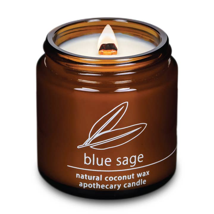 Blue Sage | 4 oz Apothecary Candle for wholesale by Hemlock Park