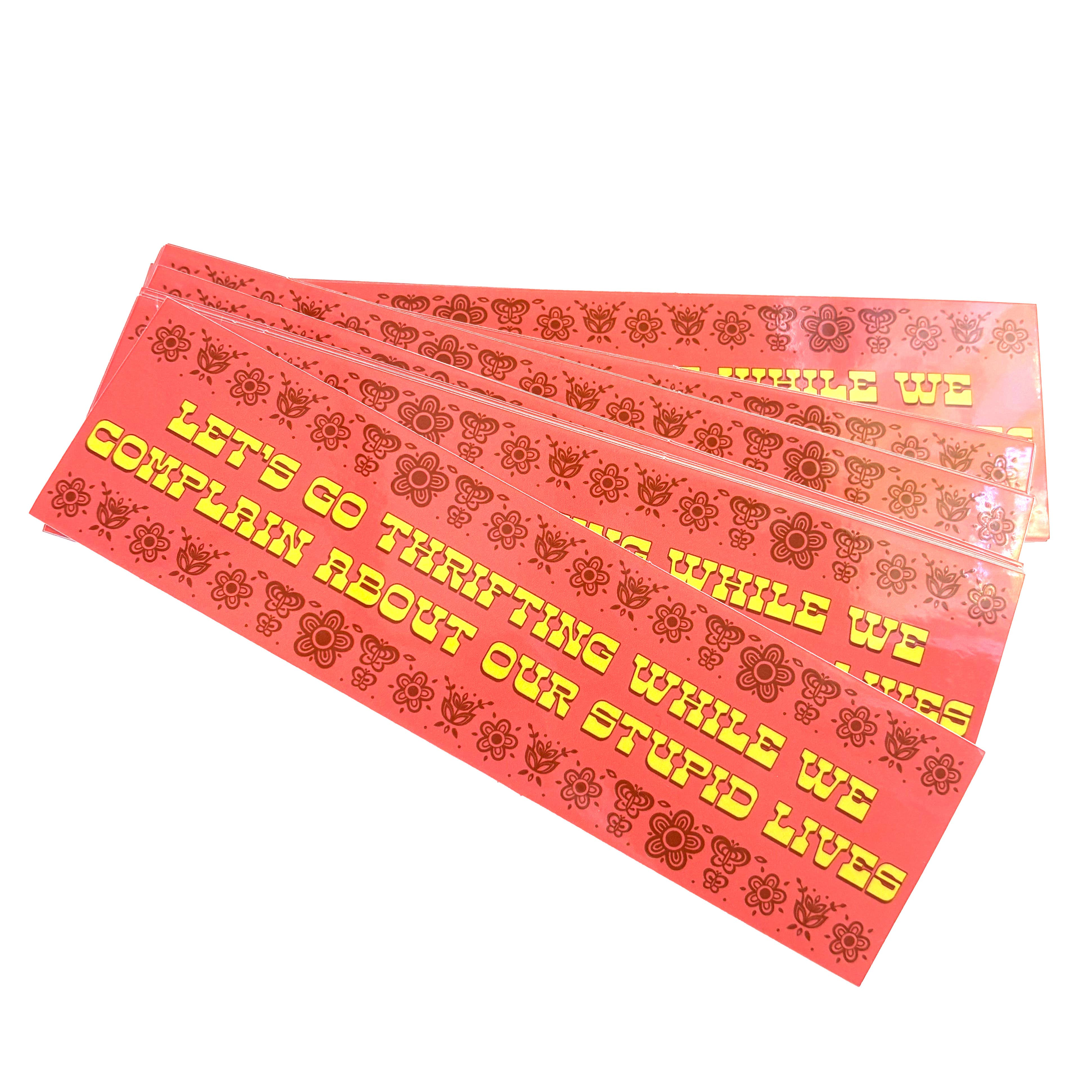 Krystan Saint Cat - Wholesale Sticker - Let's Go Thrifting While We Complain About Our Lives Sticker1