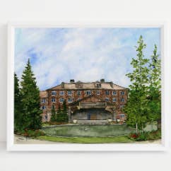 Sun Valley Lodge Été Imprimé pour la vente par Jennie Kilcup Watercolors