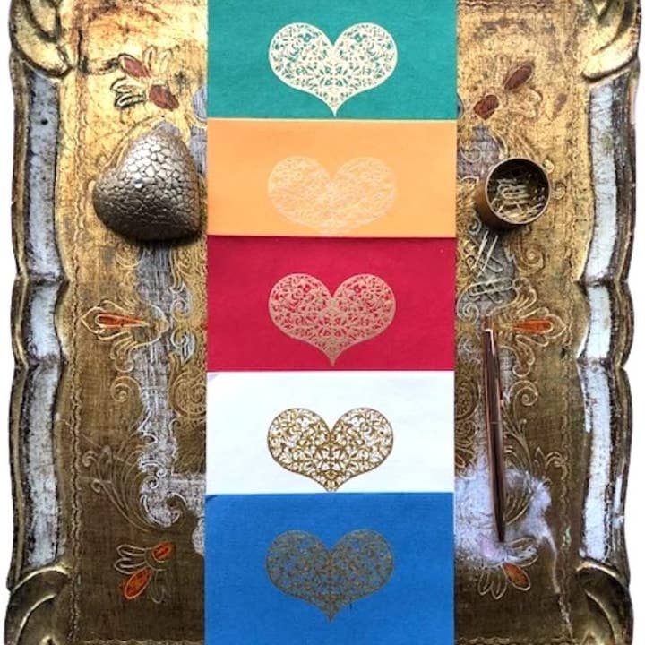 Love - Set of 5 Blank Greeting Cards with Envelopes for wholesale by Bombay Paper