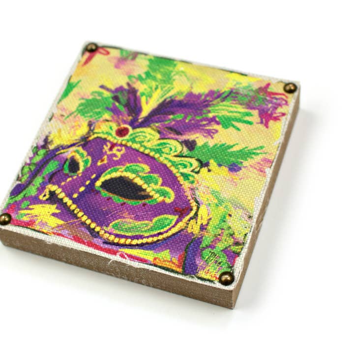 THE PARISH LINE - Wholesale Art Print - Art Block - Mardi Gras Mask1