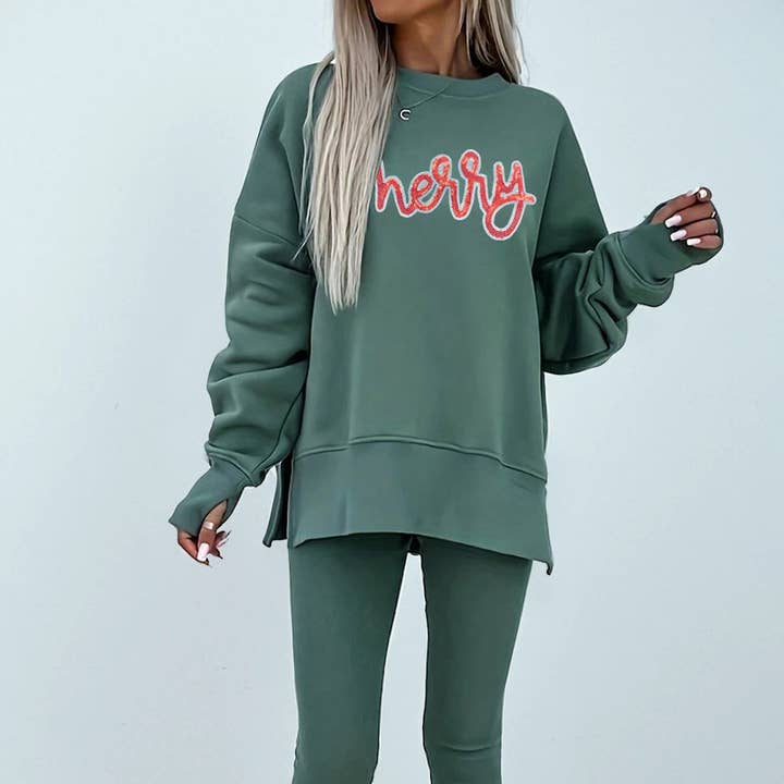 Green Bay Sequin Merry Letter Graphic Sweatshirt and Leggings 2pcs Outfit and other Purchase Wholesale letters to. Free Returns & Net 60 Terms on Faire trending on Faire.