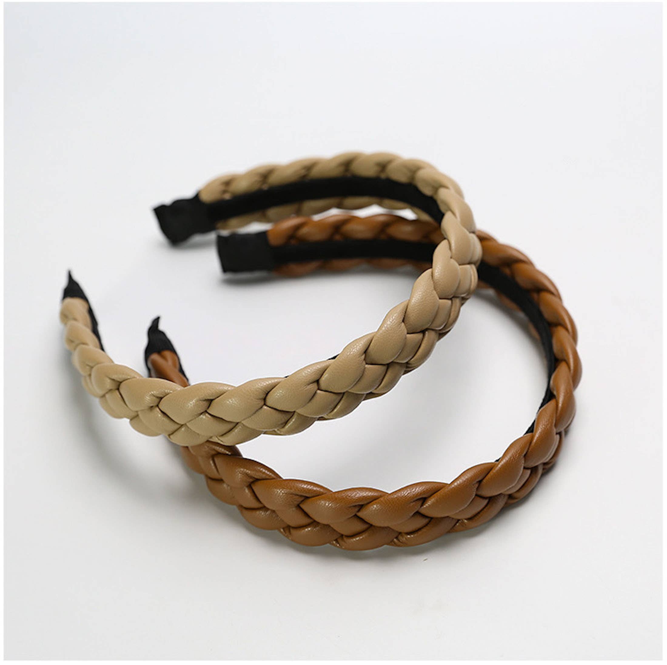 LanLivia - Wholesale Fashion Headband - Women's - Vintage style leather look braided headband-4 colours7