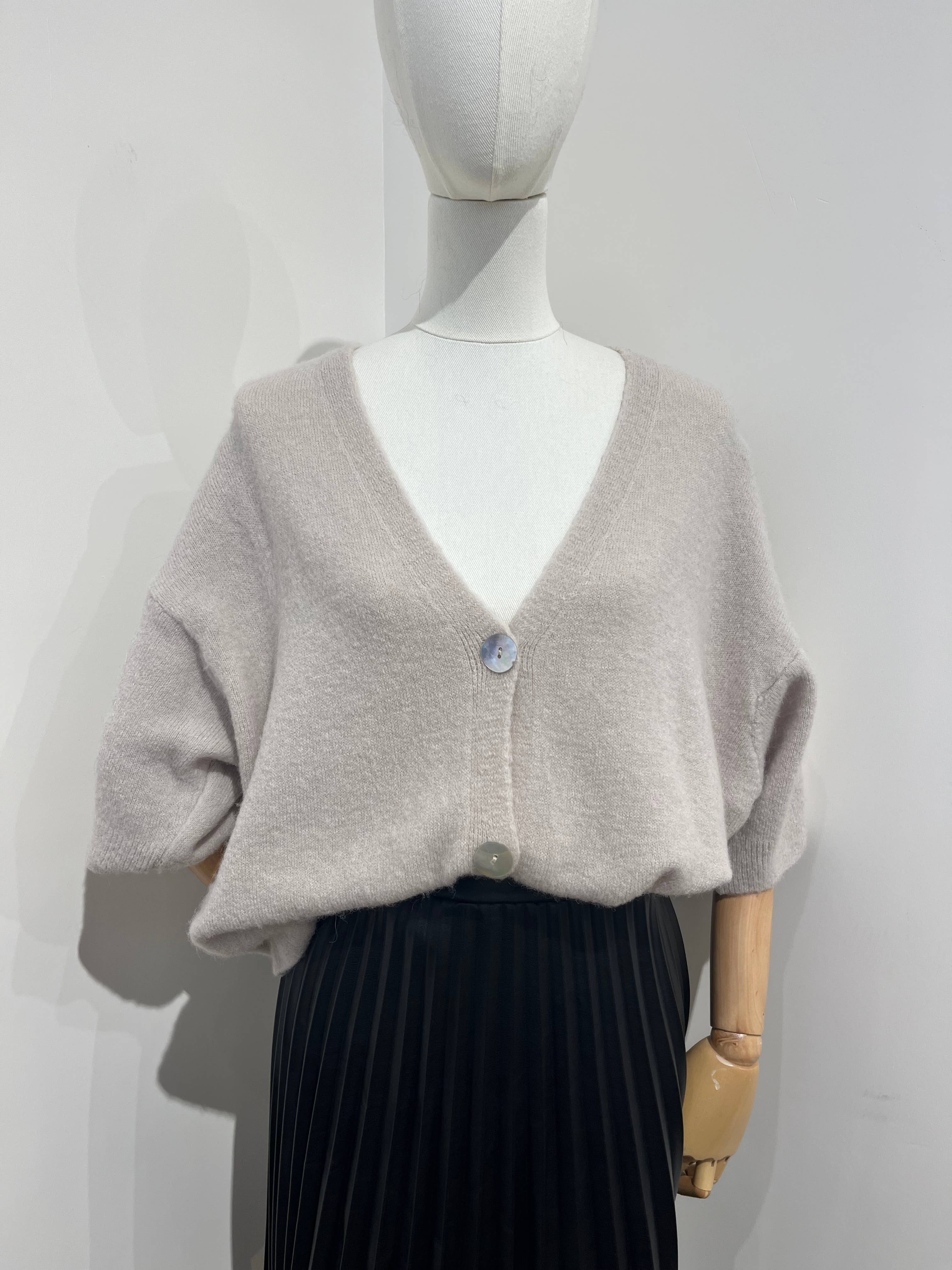 Orice – Engroshandel Cardigan - Dame – Kortærmet vest i 30% baby alpaka strik - Orice0