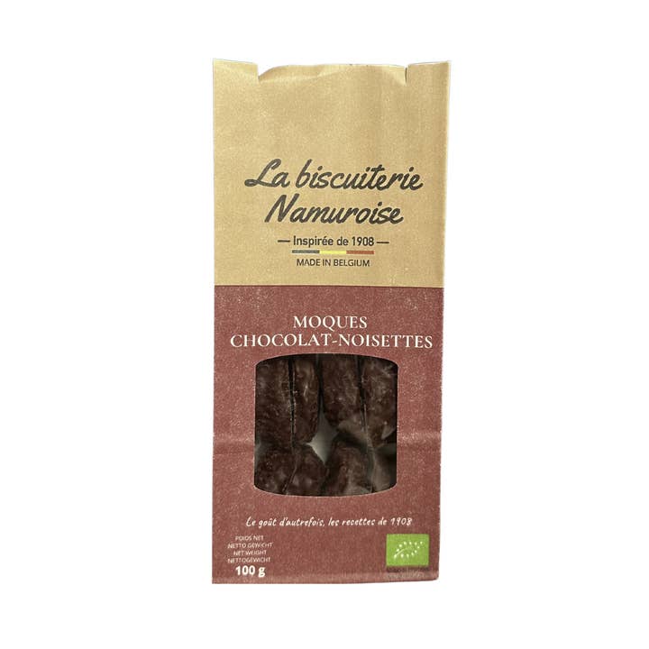Biscuits - Chocolate Hazelnut Mock - ORGANIC (100g Bag) for wholesale by La Biscuiterie Namuroise