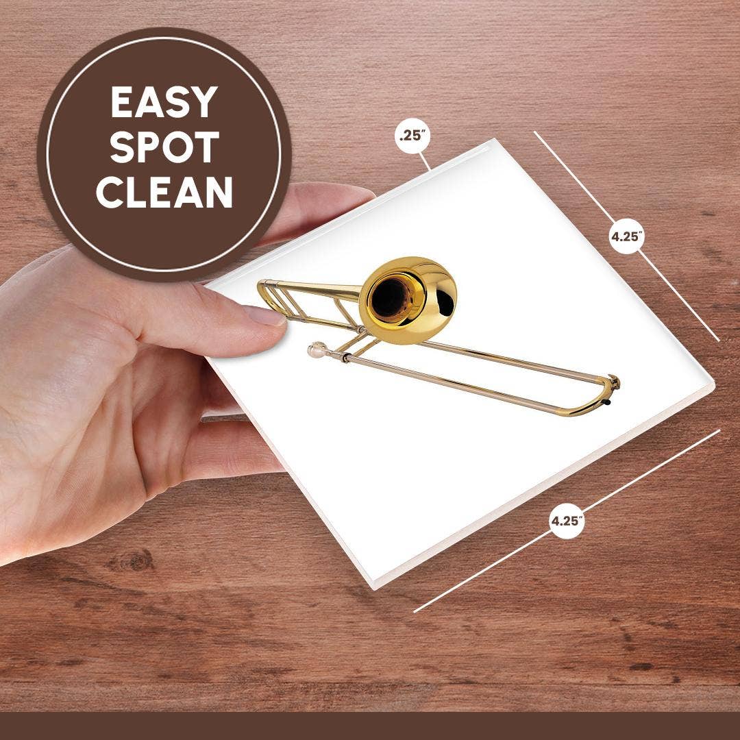 3dRose - Wholesale Coasters - 3dRose, Trombone, Coaster6