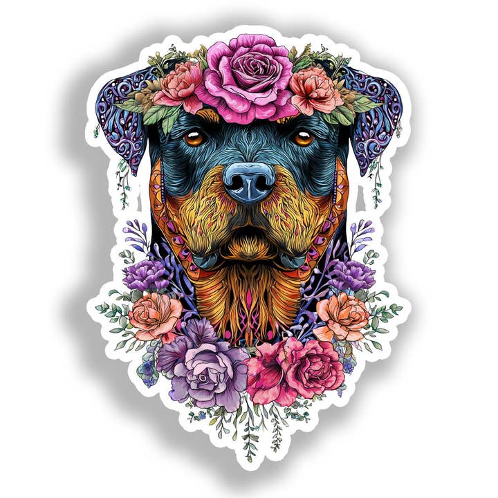 Autocollant Décalcomanie Chien Rottweiler # A018104 pour la vente par Yoonek Graphics