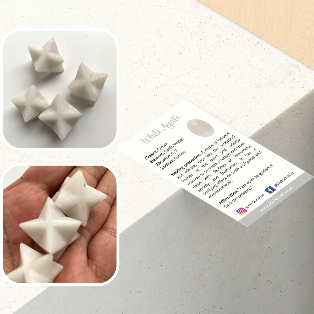 VIE - Vendita all'ingrosso Pietra/cristallo spirituale - Piccola stella Merkaba, 2 cm34