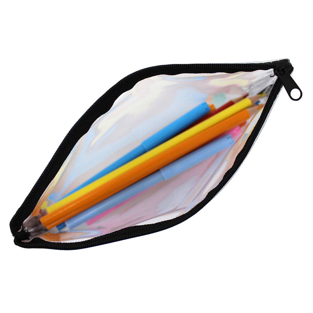Powell Creative Products Ltd – wholesale Pencil case/pouch – Clear Small Exam Pencil Case Flat See Through Back To School1