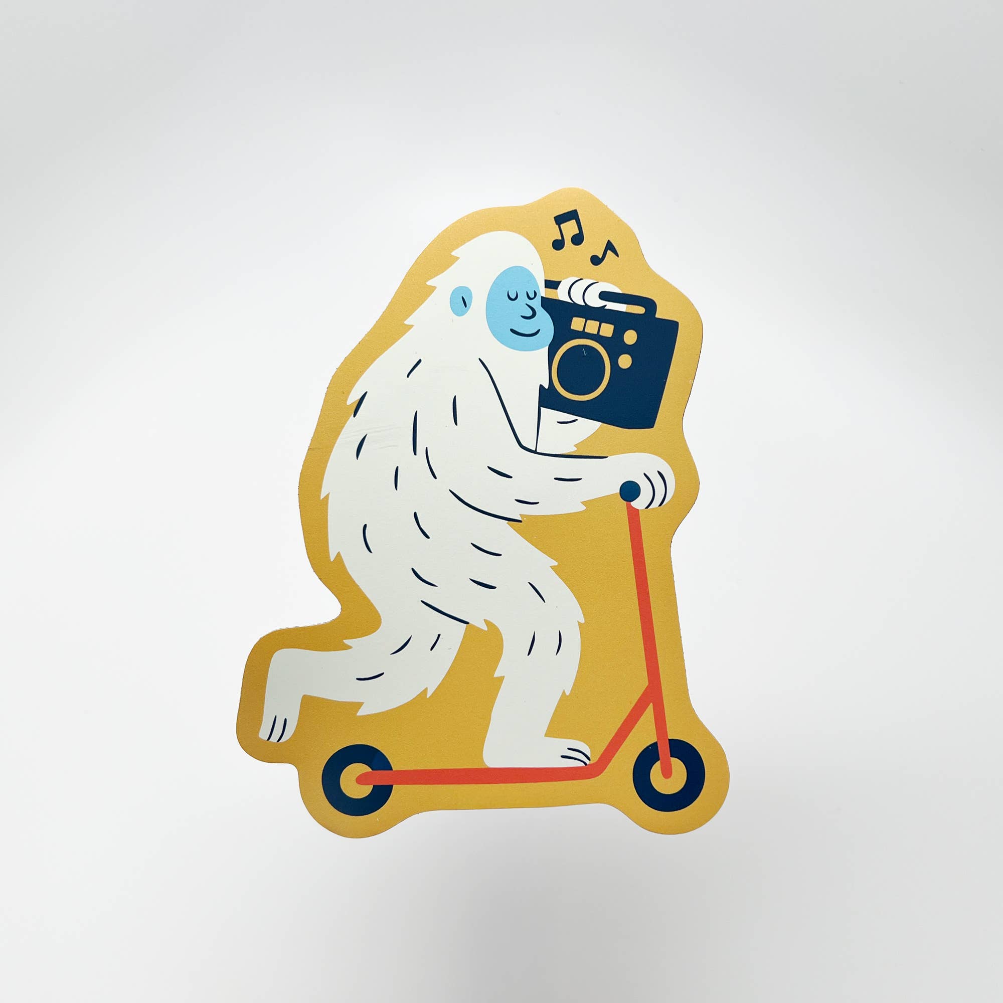 Sungy Side Up - Wholesale Magnet - Yeti Scooter Magnet – Quirky Music Therapy Die Cut Magnet