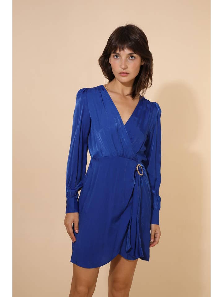 LOVIE & CO - Wholesale Dress - Women's - Short party dress with gold buckle - LANTANA6