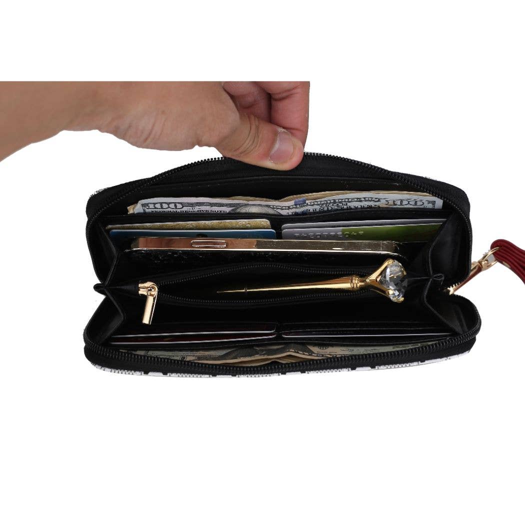 MKF Collection - Venta al por mayor Bolso con correa - Mujer - Bolso tipo cartera MKF Yuliana con emblema circular M de Mia K15